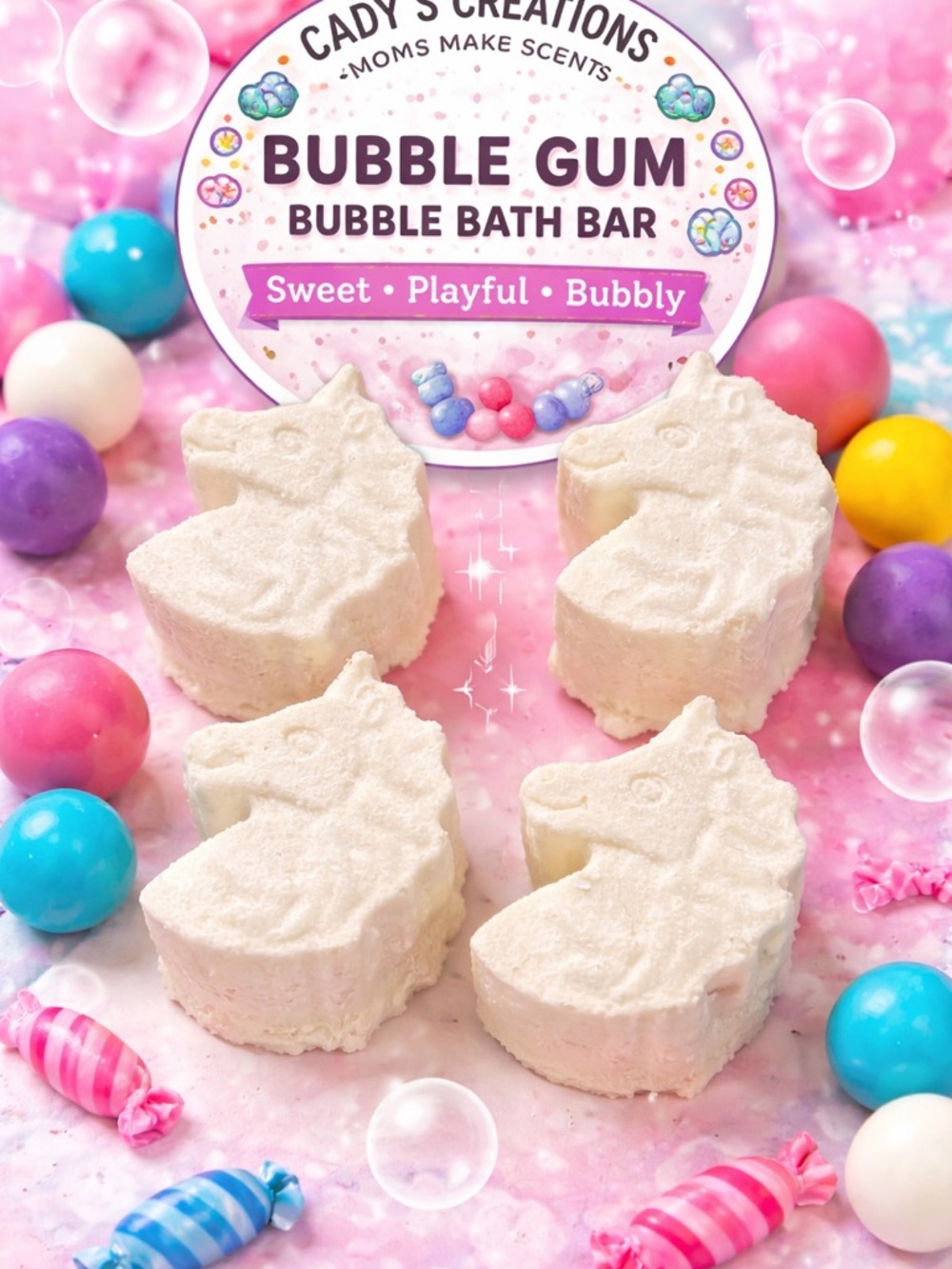 Bubble Gum Unicorn Bubble Bath Bar